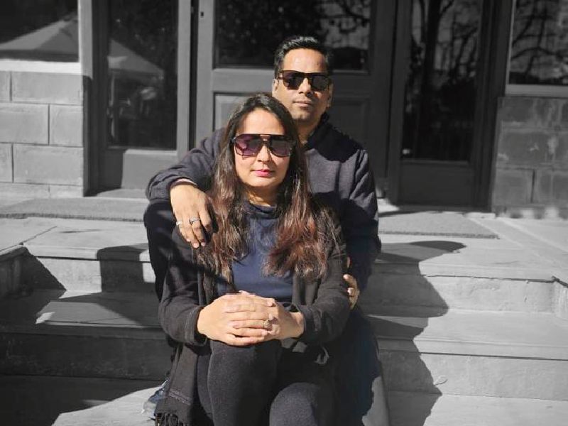 Pankaj Maheshwari and his wife Reshu.