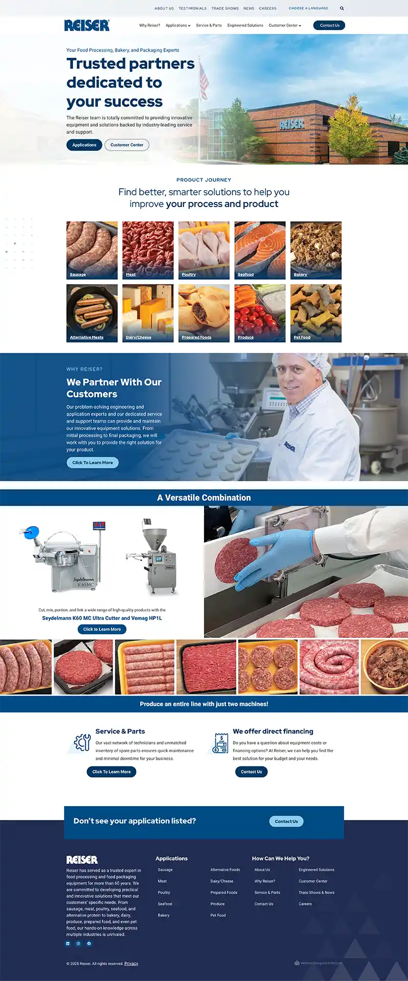 Manufacturing Website Redesign Scrolling Example